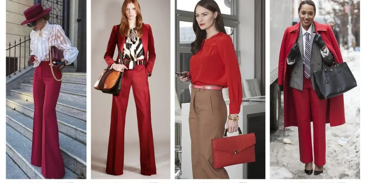 Eleganckie stylizacje z czerwienią. Zastanawiasz się, jaki kolor pasuje do czerwonego? Zobacz, jak połączyć czerwień z bielą, brązem, szarością i czernią.