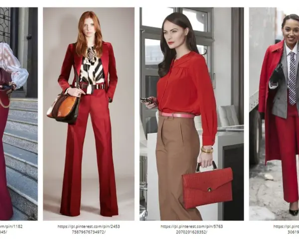 Eleganckie stylizacje z czerwienią. Zastanawiasz się, jaki kolor pasuje do czerwonego? Zobacz, jak połączyć czerwień z bielą, brązem, szarością i czernią.