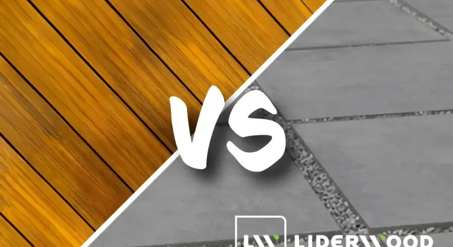 Drewno vs. płytki: czym wyłożyć taras? Porównanie materiałów na Twoją przestrzeń zewnętrzną.