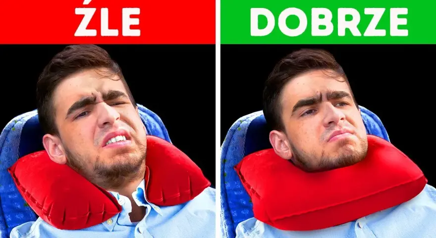 Jak zakładać poduszkę podróżną, aby uniknąć bólu szyi w podróży